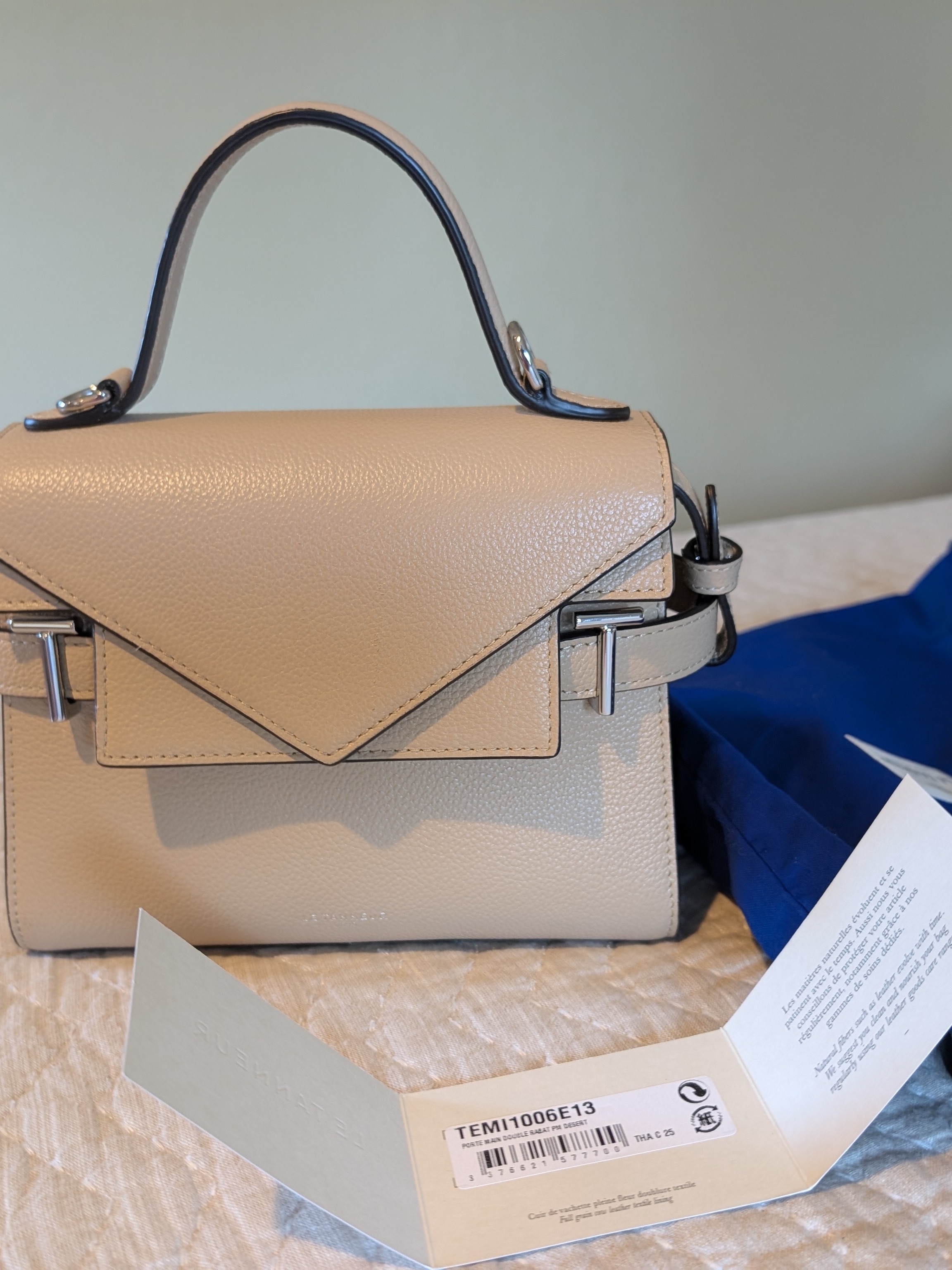 Le Tanneur 1898 Emilie Top Handle Satchel Desert Tan — image 5 of 8